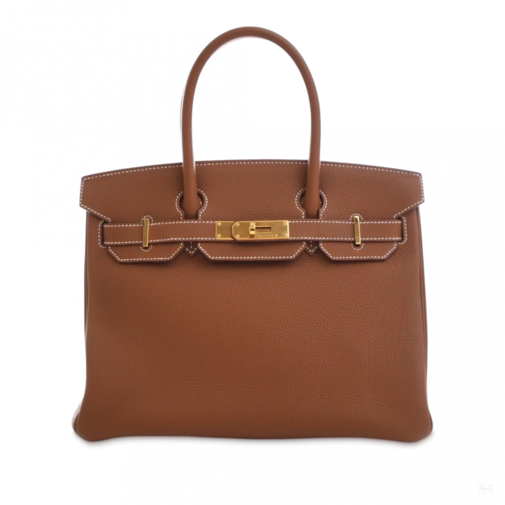 Hermès Birkin 30 Togo Leather Top-Handle Handbag Gold