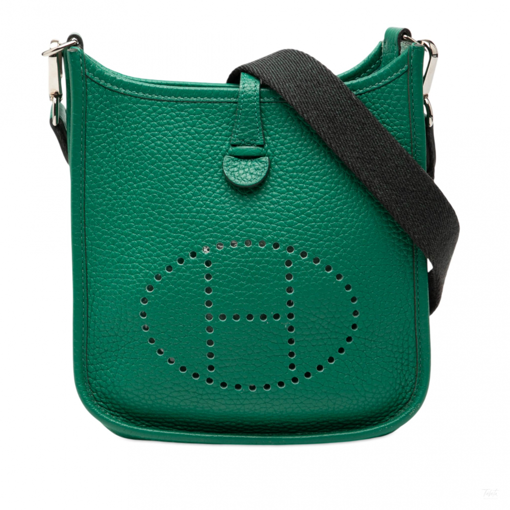 Hermès Evelyne 16 TPM Clemence Leather Hobo Crossbody Vert Vertigo
