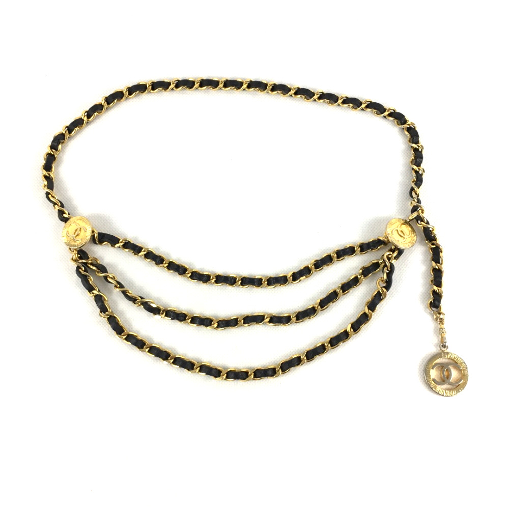 Chanel Medaillon Kette Ledergürtel