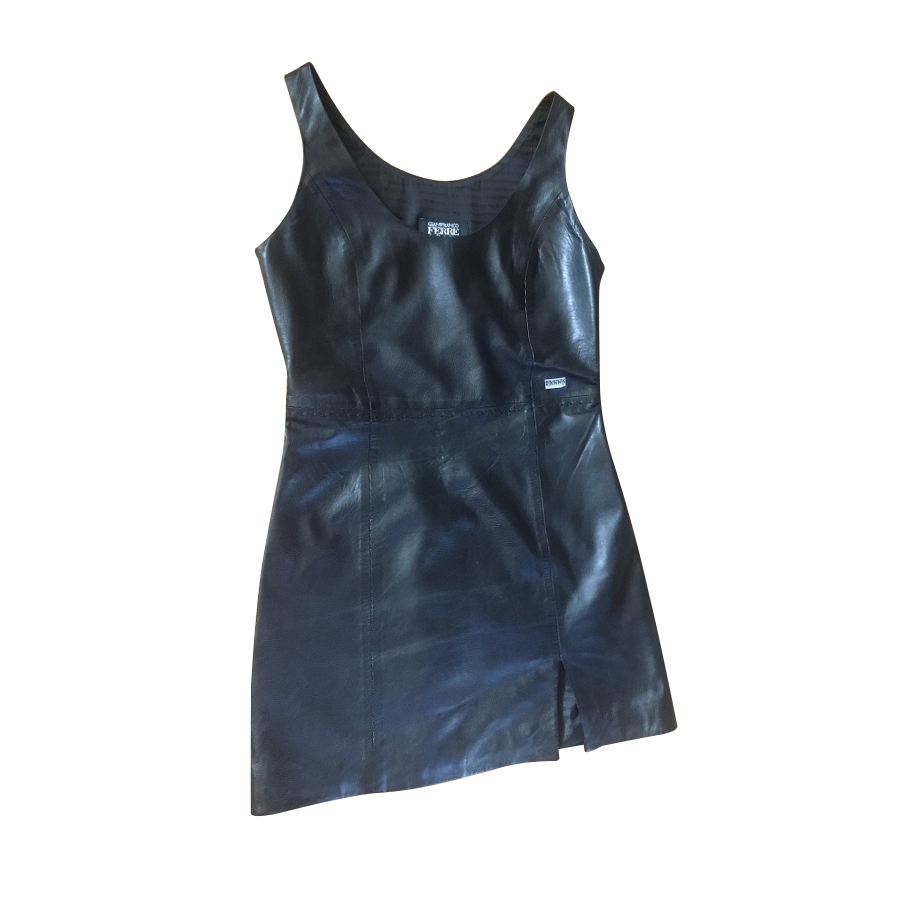Gianfranco Ferre Robe en cuir