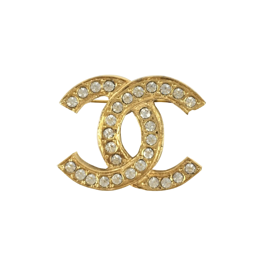 Chanel CC Brooch with strass