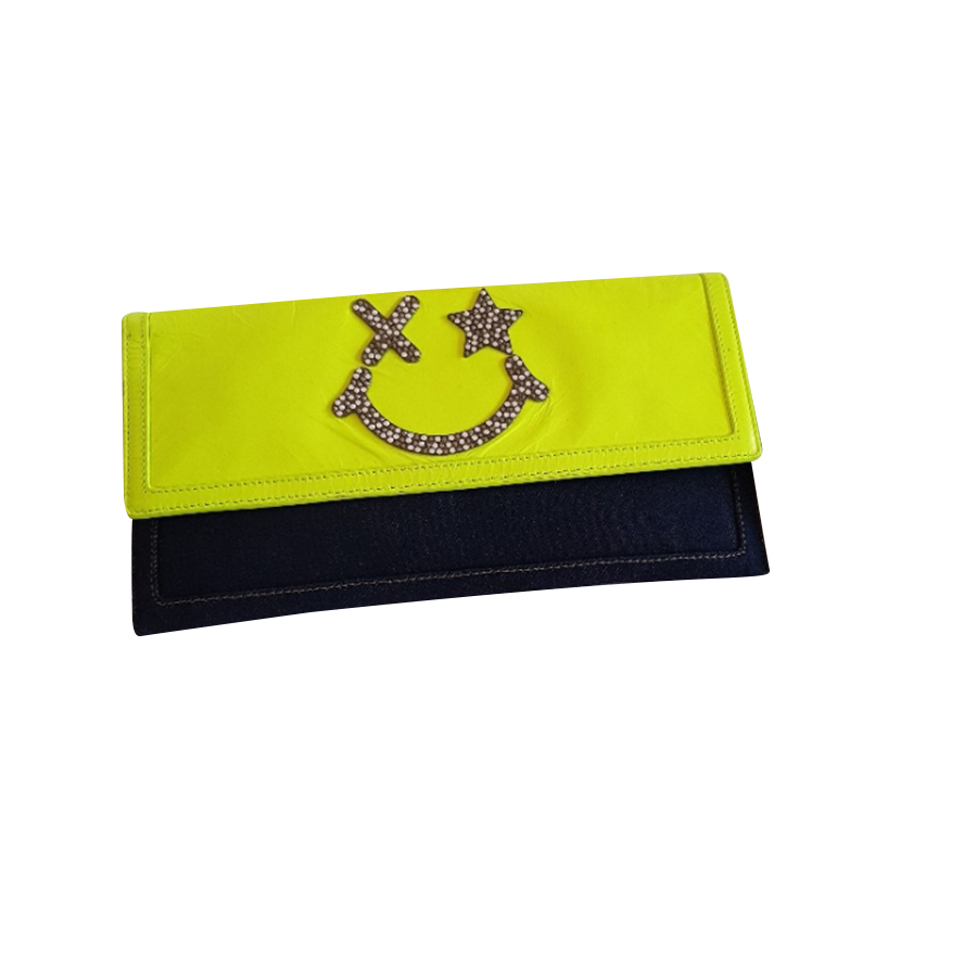 Philipp Plein 'Yellow smile' Clutch