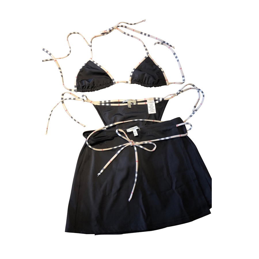Burberry 'Classic' Bikini + Wrap Skirt