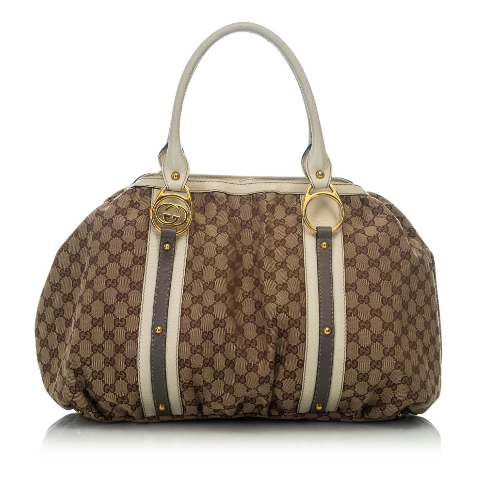 Gucci ssima Canvas Boston Bag