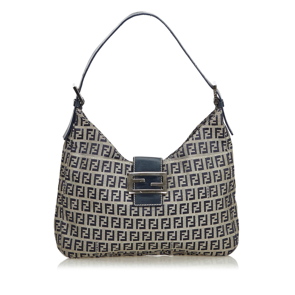 Fendi Zucchino Canvas Shoulder Bag