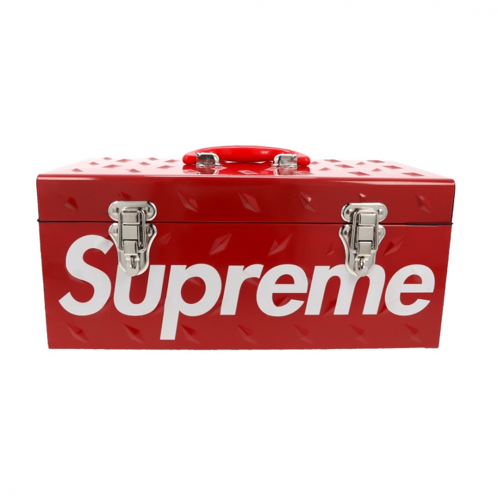 Supreme Diamond Plate Tool Box Red