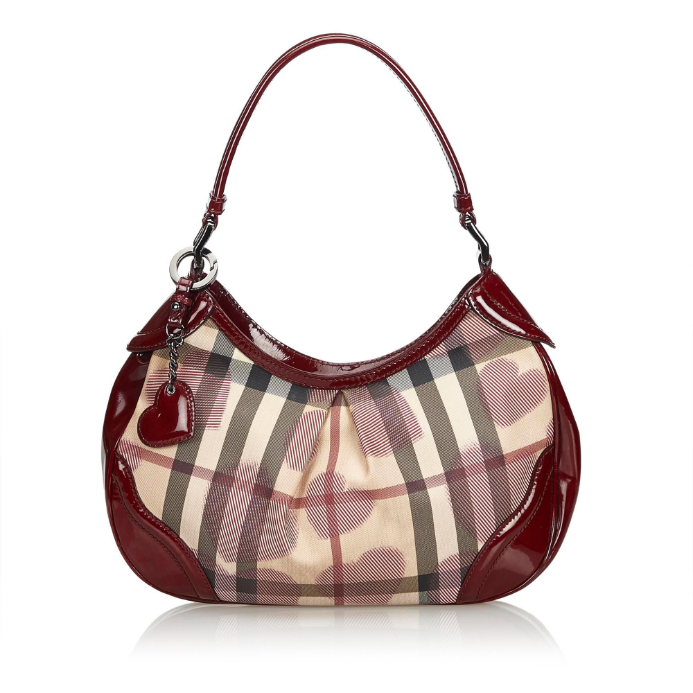 Burberry Heart Nova Check Shoulder Bag