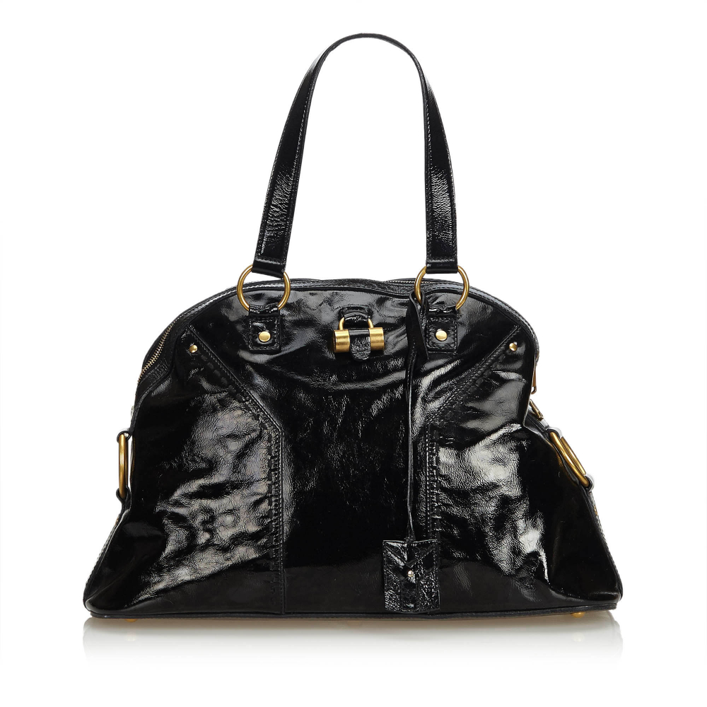 Yves Saint Laurent Patent Leather Muse Handbag