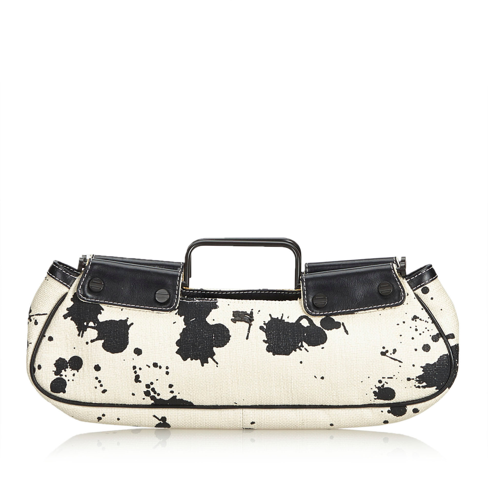 Burberry Bedruckte Strohhalme Handtasche