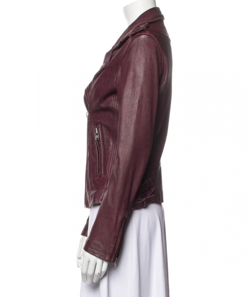 Iro Blouson motard en cuir Margot