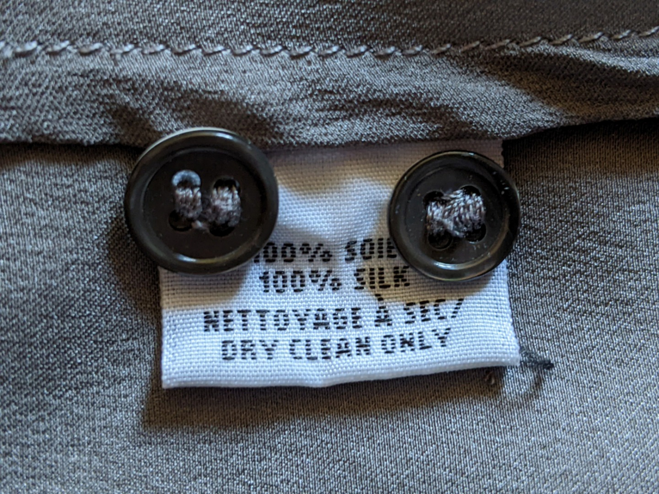 Eric Bompard Bronze-gray silk blouse