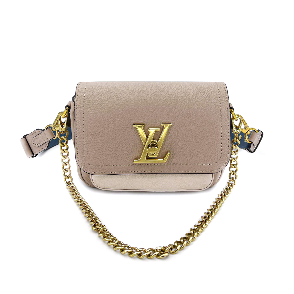 Louis Vuitton Lockme Tender Gris Leather Shoulder Bag