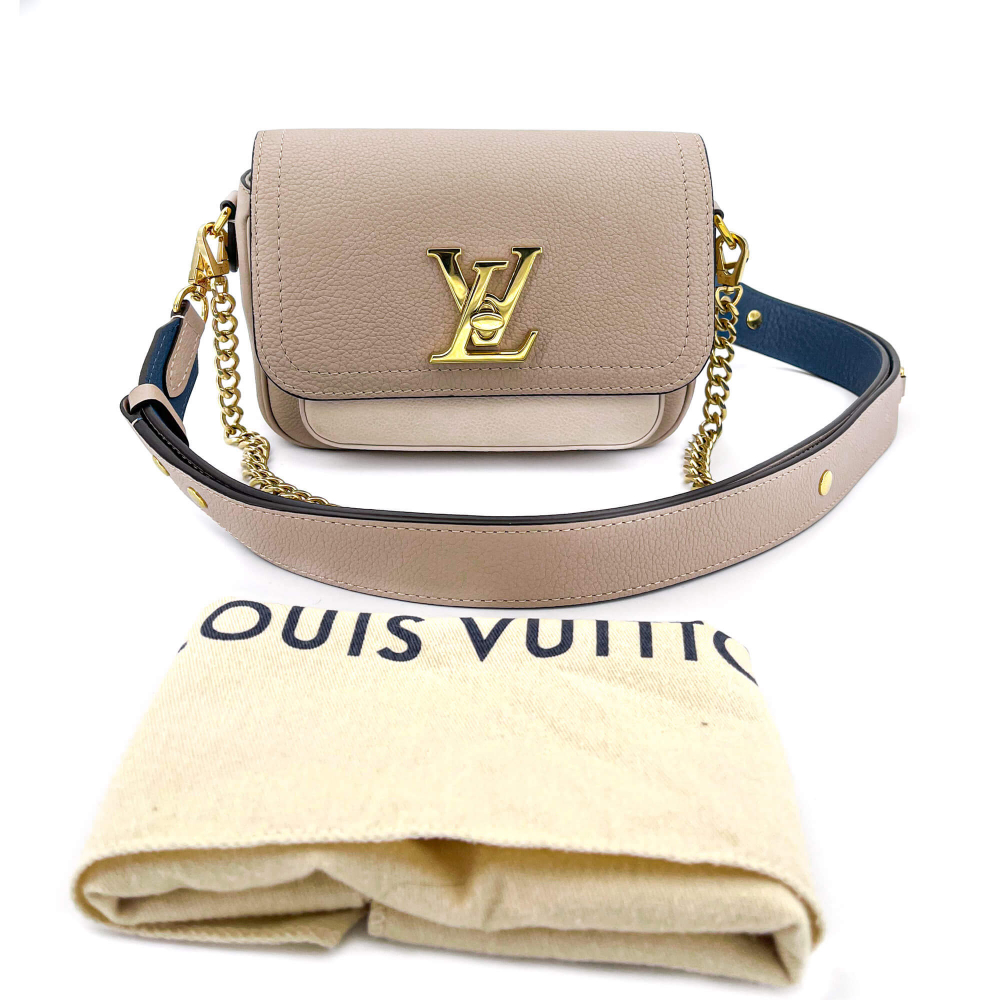 Louis Vuitton Lockme Tender Gris Leather Shoulder Bag