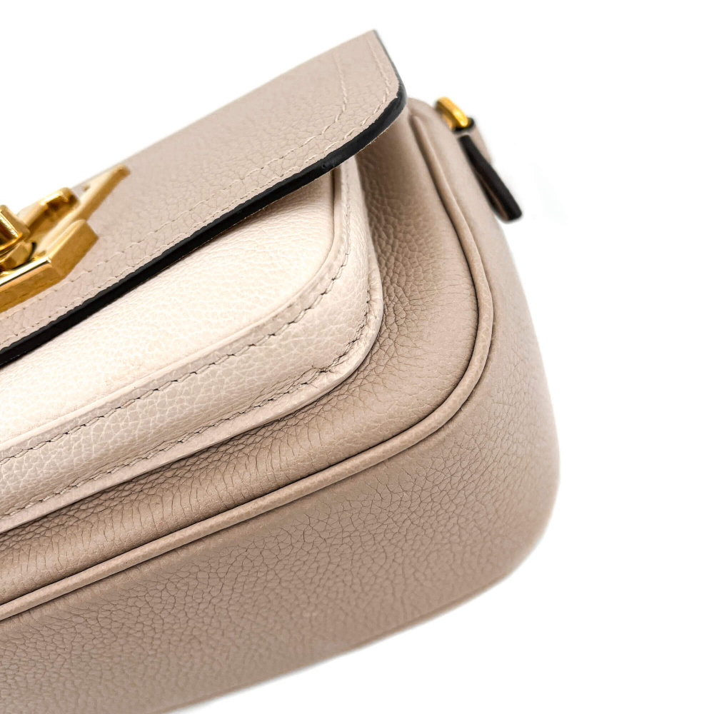 Louis Vuitton Lockme Tender Gris Leather Shoulder Bag