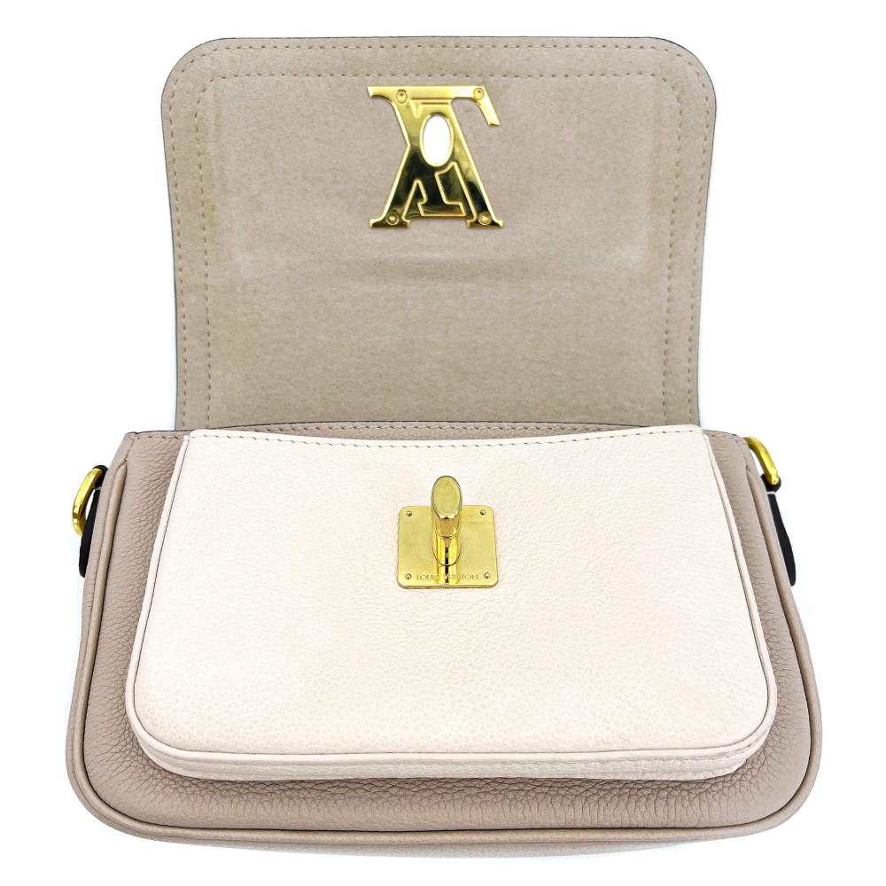 Louis Vuitton Lockme Tender Gris Leather Shoulder Bag