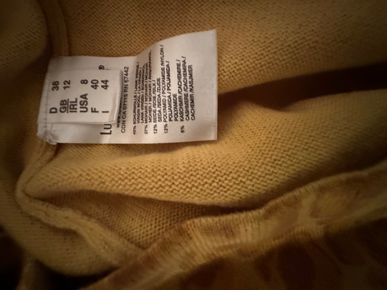 Luisa Cerano Beautiful dress in cashmere mohair and wool