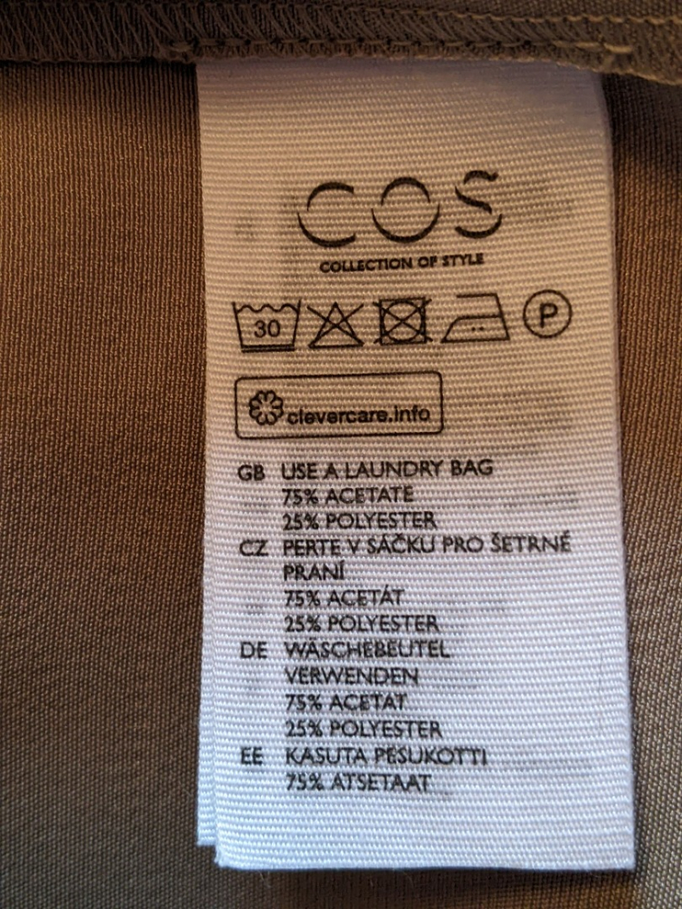 Cos Blouse en satin couleur or rose