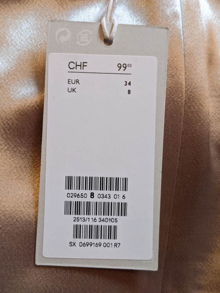 Cos Blouse en satin couleur or rose