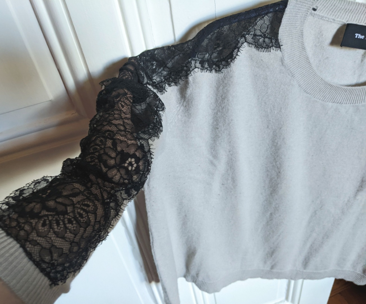 The Kooples Pull laine-cachemire-dentelle