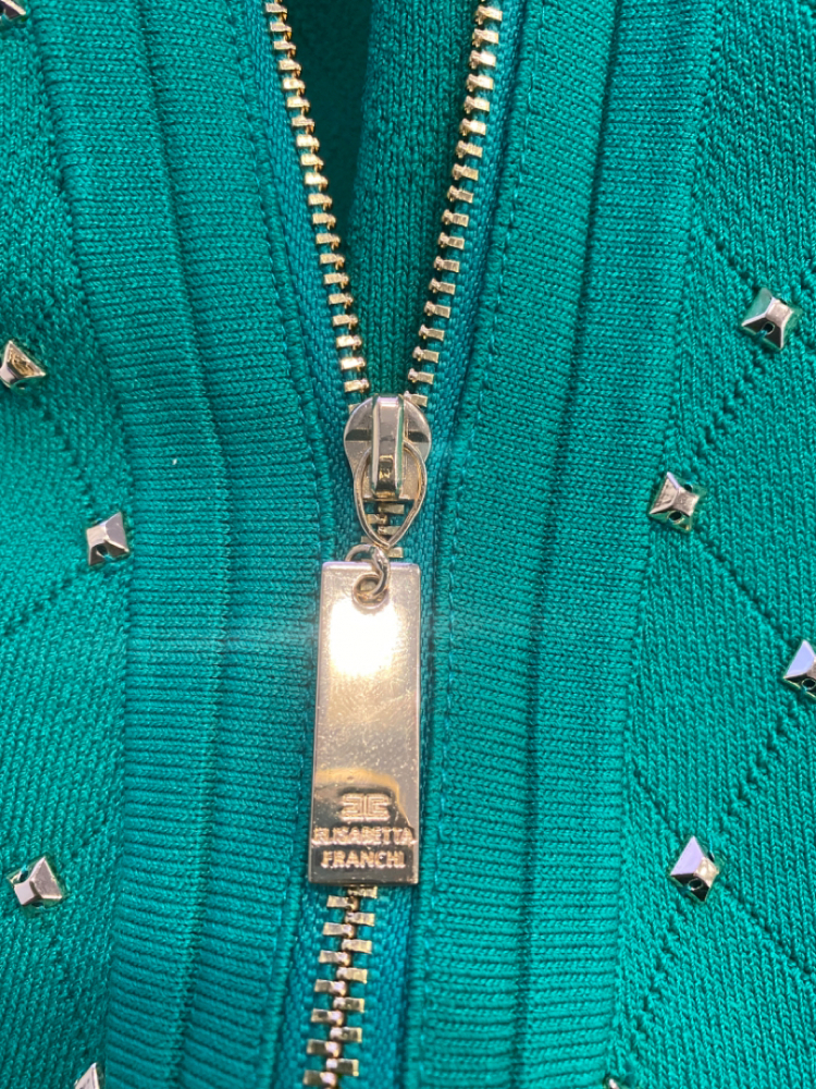 Elisabetta Franchi Embellished long sleeve dress