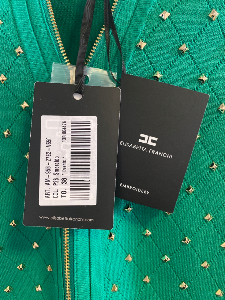 Elisabetta Franchi Embellished long sleeve dress