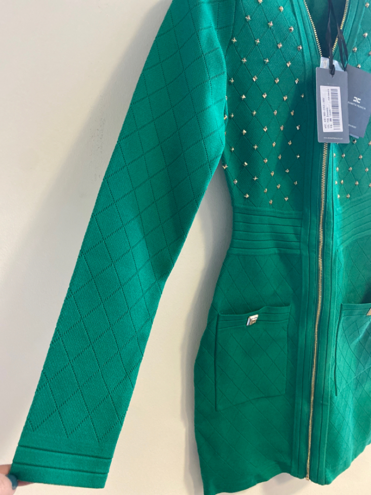 Elisabetta Franchi Embellished long sleeve dress