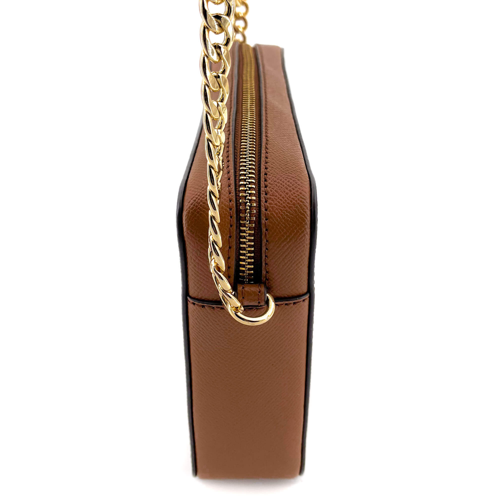 Michael Kors Jet Set Crossbody Brown Leather