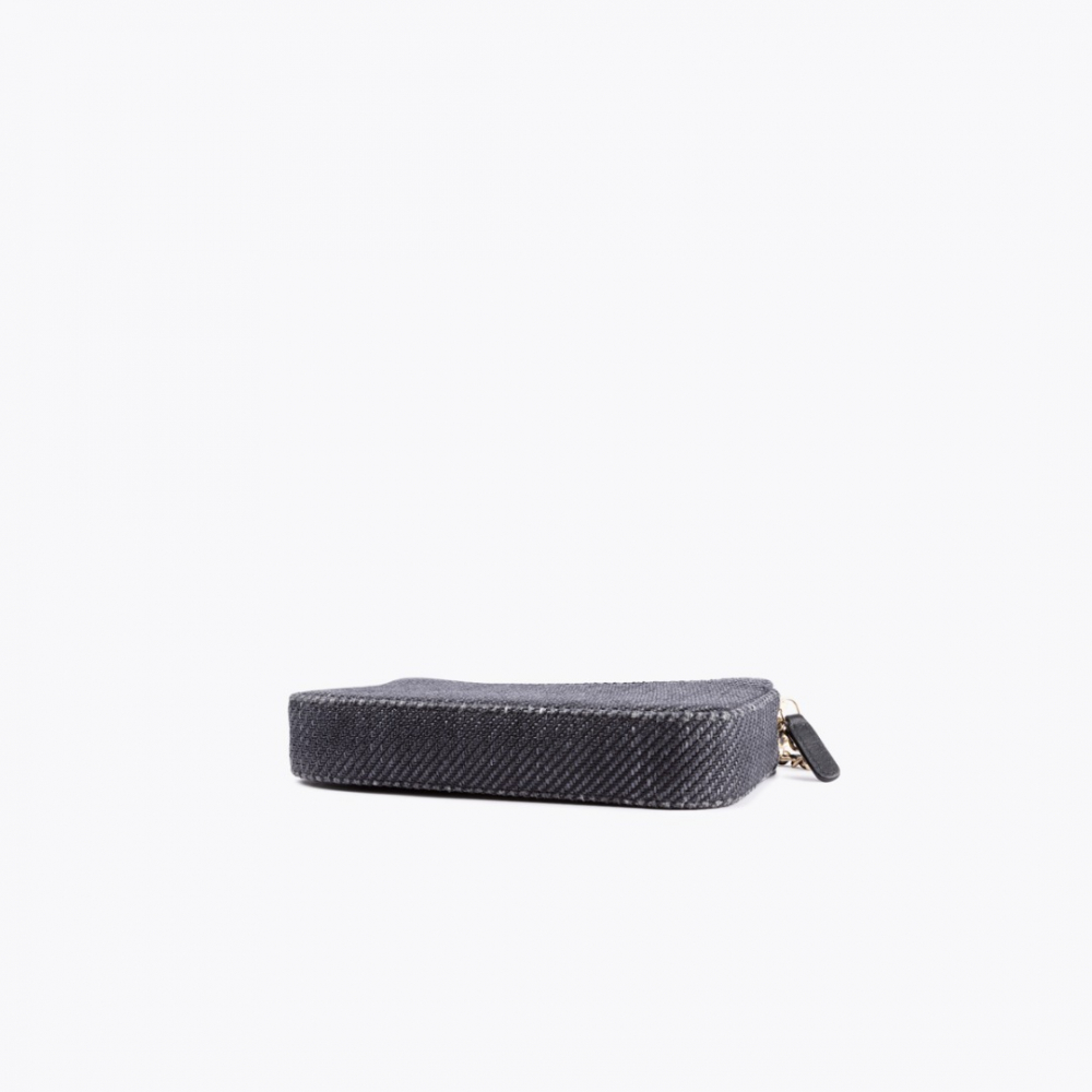 Chanel Raffia Deauville Double Zip Wallet On Chain