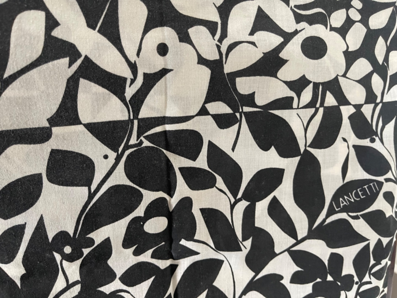 Lancetti Spring floral cotton scarf/ pareo