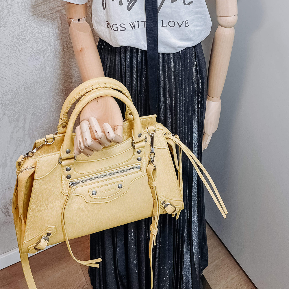 Balenciaga Neo Classic City Medium Leather Yellow Bag