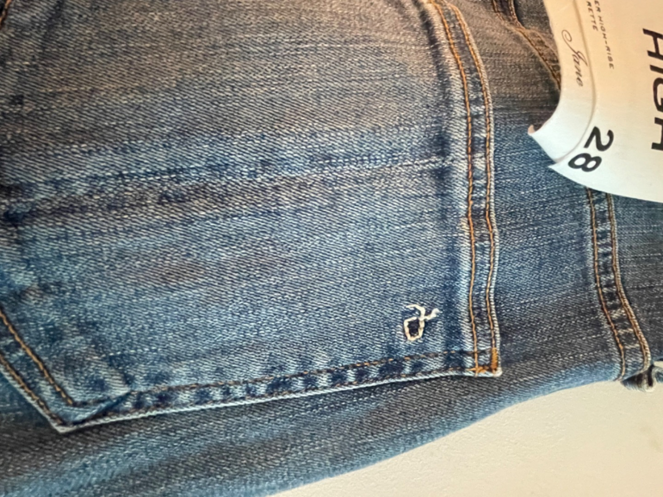 Rag & Bone R&B Black Collection Jane Super-High-Rise-Zigarettenjeans