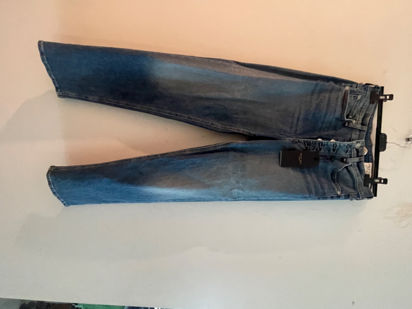 Rag & Bone R&B Black Collection Jane Super-High-Rise-Zigarettenjeans