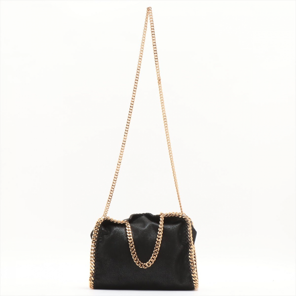 Stella McCartney Falabella Mini Vegan Fabric Black Bag