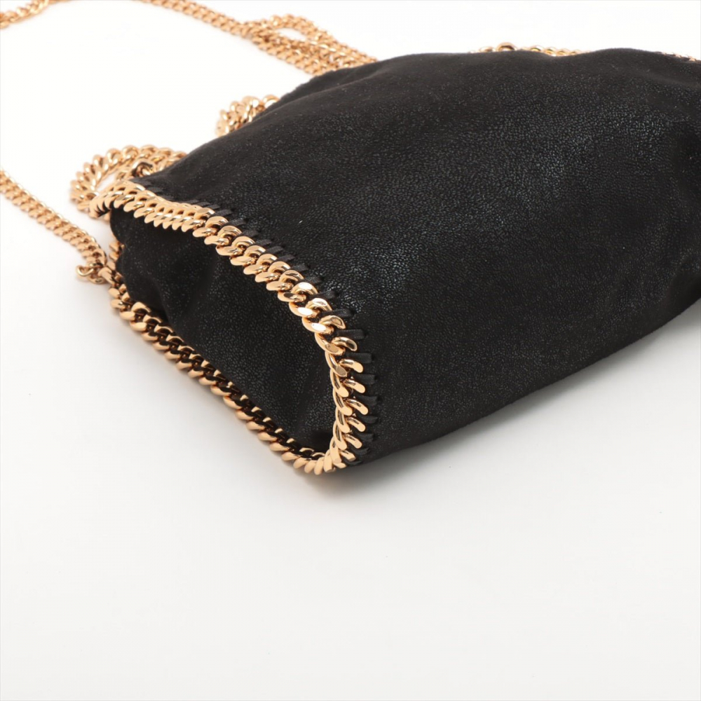 Stella McCartney Falabella Mini Vegan Fabric Black Bag