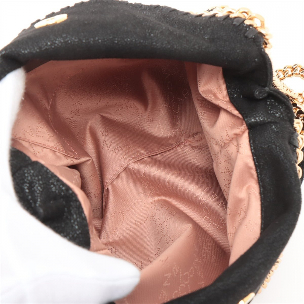 Stella McCartney Falabella Mini Vegan Fabric Black Bag
