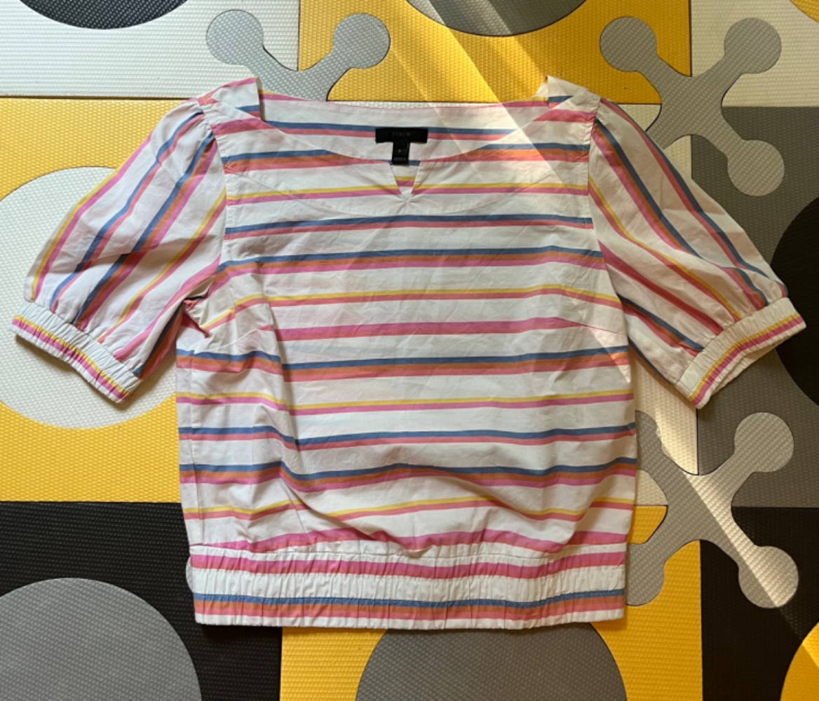 J.Crew Duo aus gestreiften Baumwolltops