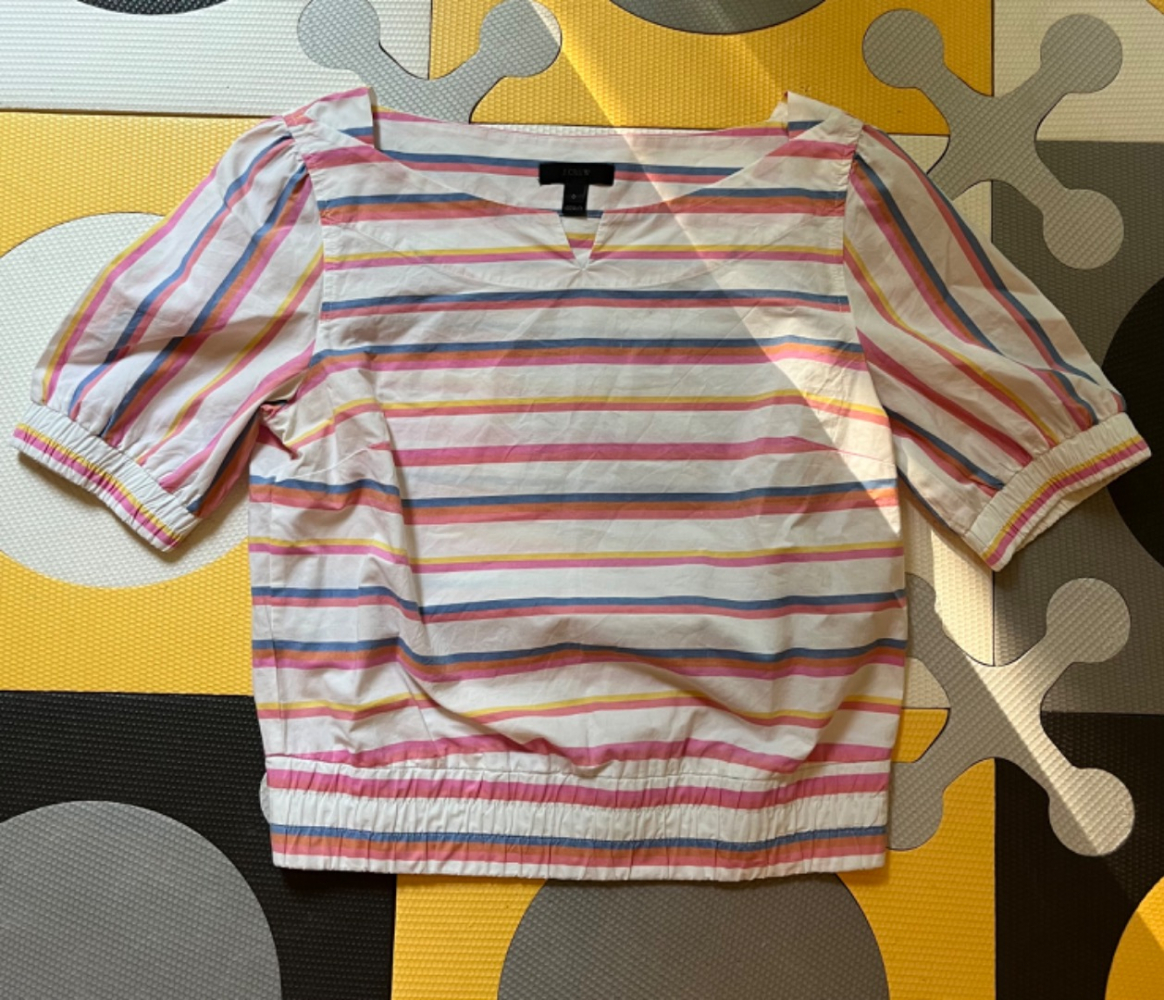 J.Crew Duo aus gestreiften Baumwolltops