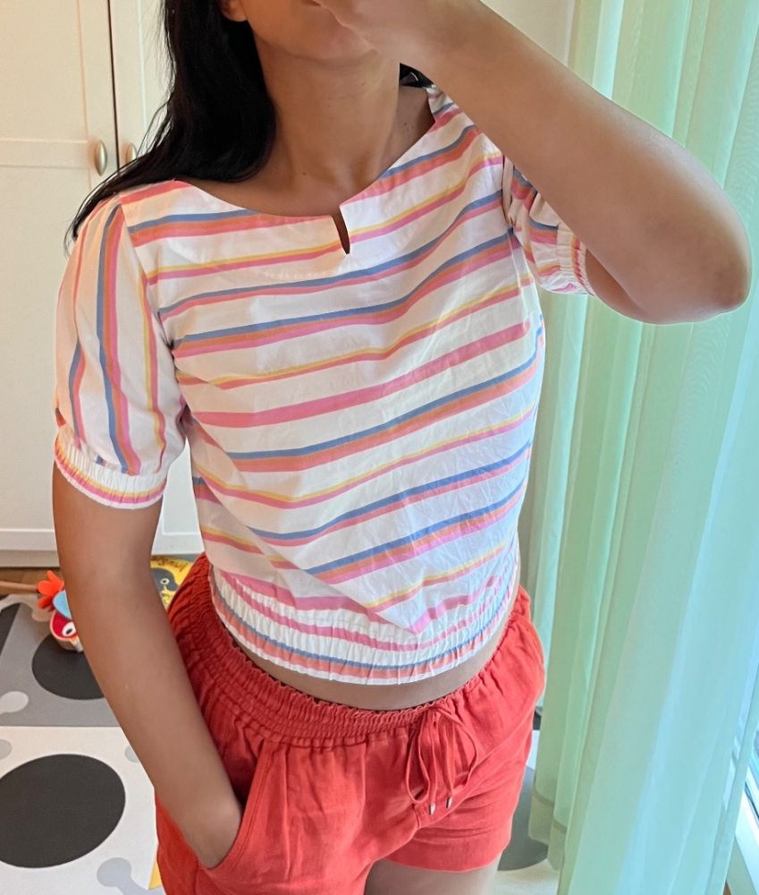 J.Crew Duo aus gestreiften Baumwolltops