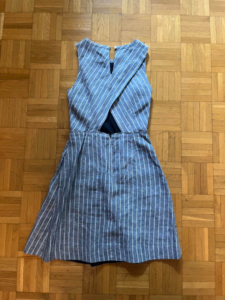 J.Crew Gestreiftes Kleid aus Leinen