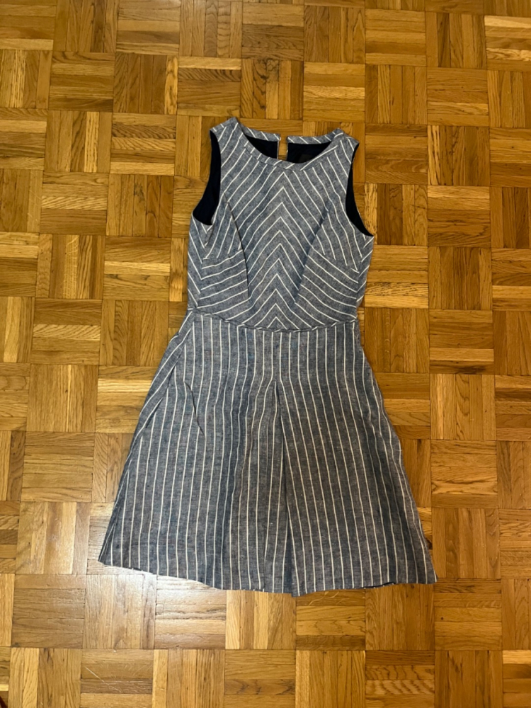 J.Crew Gestreiftes Kleid aus Leinen