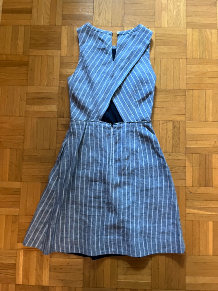 J.Crew Gestreiftes Kleid aus Leinen