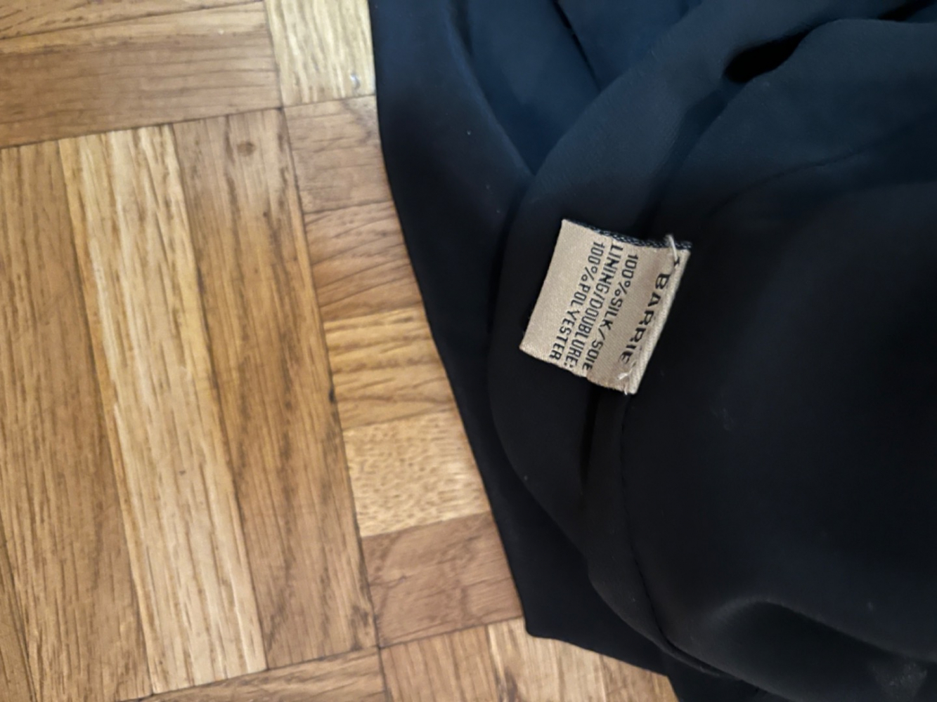 Bel Air Black and white silk dress, Barrie model