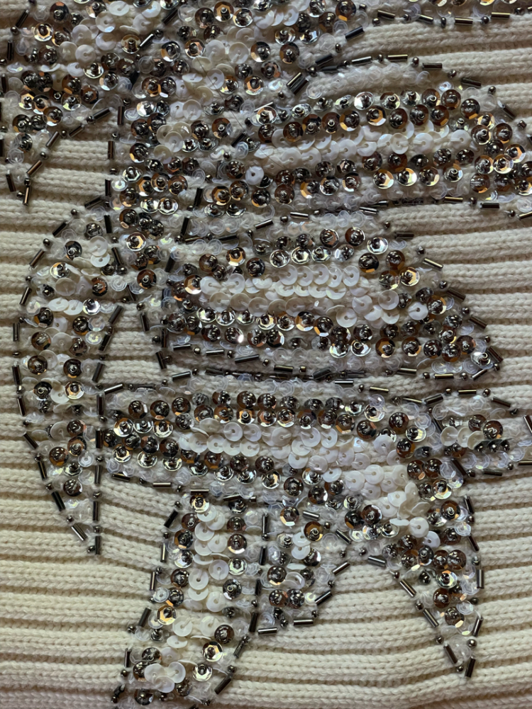 Pinko Kragenschal mit Perlen