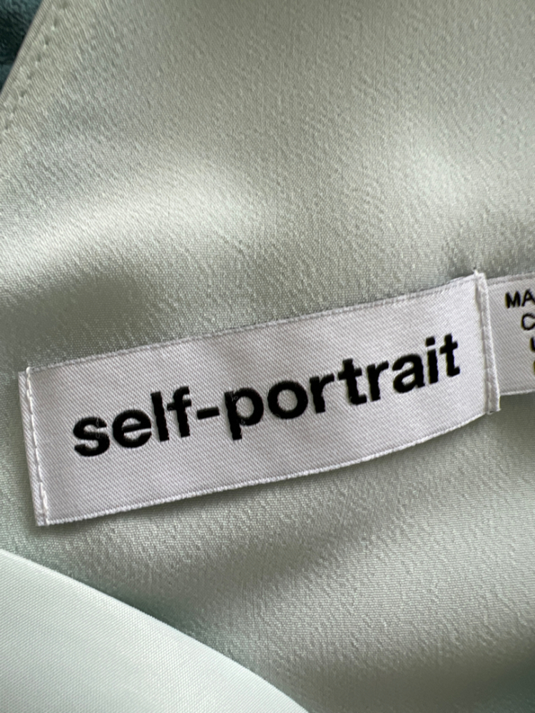 Self-Portrait Taffeta midi dress