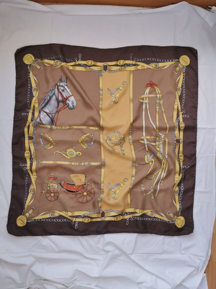 Gucci Chocolate silk foulard