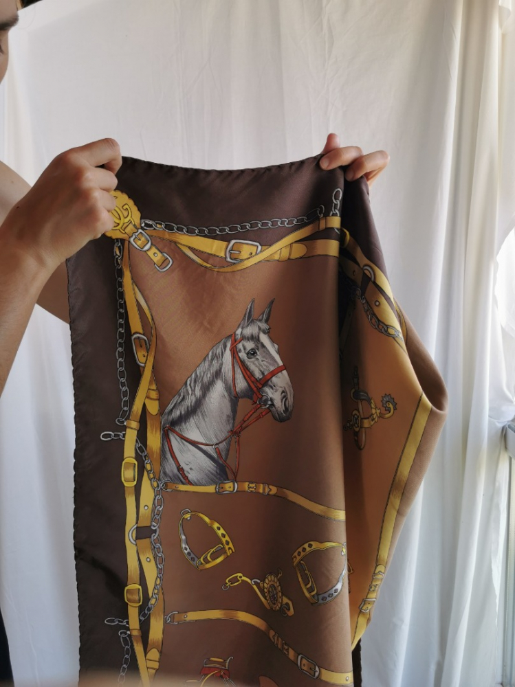 Gucci Chocolate silk foulard