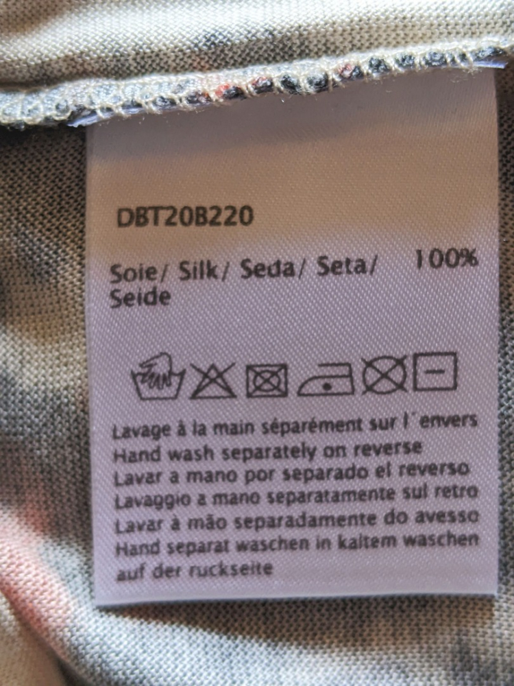 Gerard Darel Printed T-shirt 100% silk M new