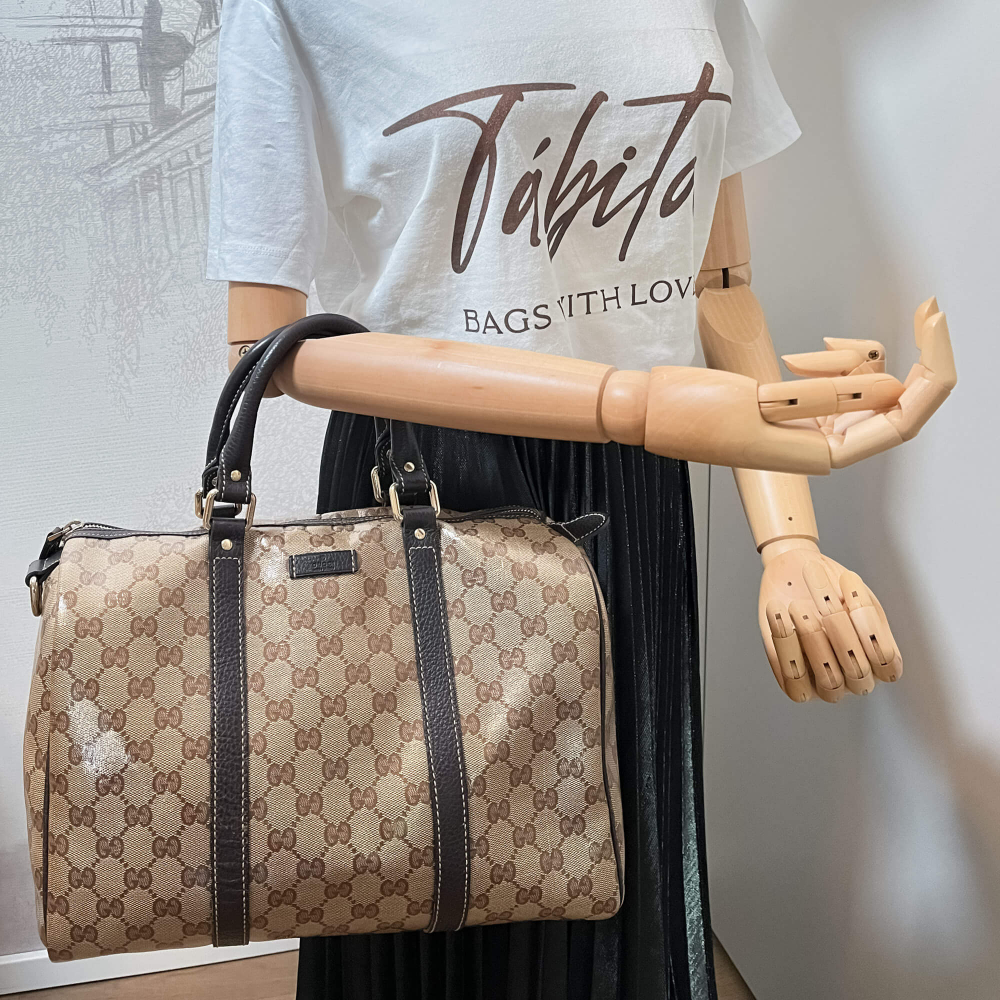 Gucci Trunk Supreme Canvas Medium Size Brown Bag