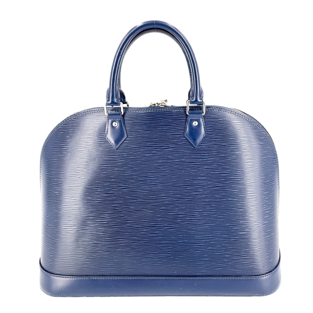 Louis Vuitton Alma MM Epi Leather Blue Indigo Bag
