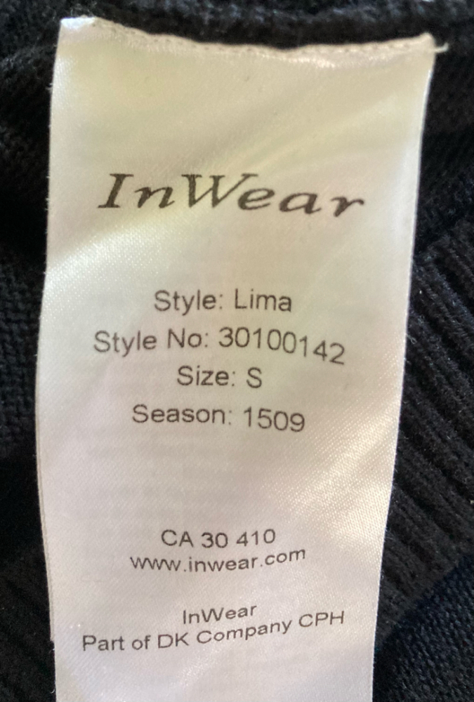 In Wear Black knitted dress